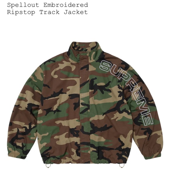 NEW Supreme Camouflage Spellout Embroidered Ripstop Track Jacket 2025 - Picture 1 of 3